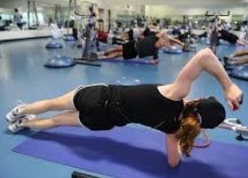 exercise at the fitness center